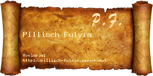 Pillisch Fulvia névjegykártya